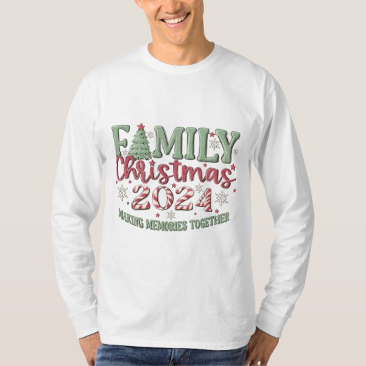 Familie Kerst 2024 Papa T-shirt (Voorkant)