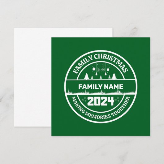 Familie Kerst 2024| Samen herinneringen maken Kaart (Voorkant / Achterkant)