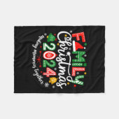 Familie Kerst 2024 Samen Herinneringen Maken Mat Fleece Deken (Voorkant (Horizontaal))
