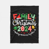 Familie Kerst 2024 Samen Herinneringen Maken Mat Fleece Deken (Voorkant)