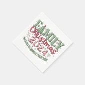 Familie Kerst 2024 Servet (Hoek)