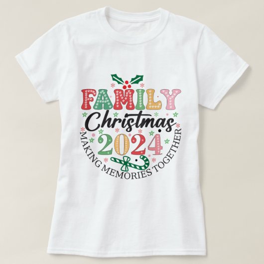 Familie Kerst 2024 T-shirt (Design voorkant)