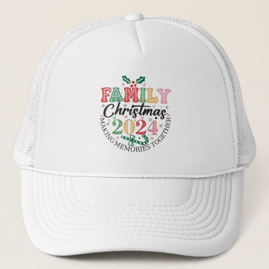 Familie Kerst 2024 Trucker Pet (Voorkant)