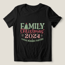 Familie Kerst 2024 Zwart Tri-Blend Shirt