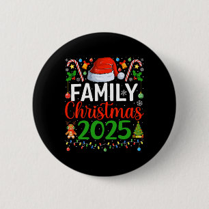 Familie Kerst 2025 Bijpassende Pyjama Xmas Familie Ronde Button 5,7 Cm