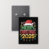 Familie Kerst 2025 Crew Group Matching Familie Button (Voorkant / Achterkant)