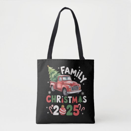 Familie Kerst 2025 Crew Group Matching Familie Tote Bag (Voorkant)