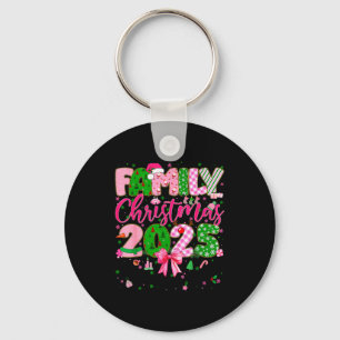 Familie Kerst 2025 Matching T-shirt Kerst Pyjama's Sleutelhanger