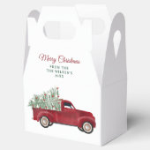 Familie Kerst Antiek Pickup Truck Xmas Tree Bedankdoosjes (Geopend)