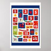 Familie Kerst Countdown Kerstmis Adventkalender Poster (Voorkant)