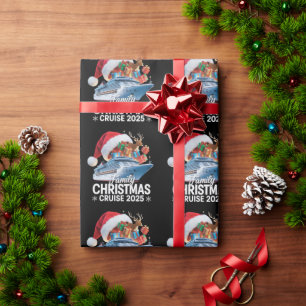 Familie Kerst Cruise 2025 Matching Vakantie Kerstm Cadeaupapier