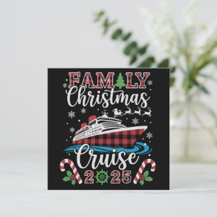 Familie Kerst Cruise 2025 Matching Vakantie Kerstm Feestdagenkaart