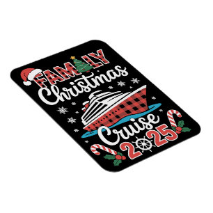 Familie Kerst Cruise 2025 Matching Vakantie Kerstm Magneet
