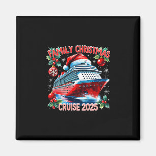 Familie Kerst Cruise 2025 Vakantie T-Shirt Magneet