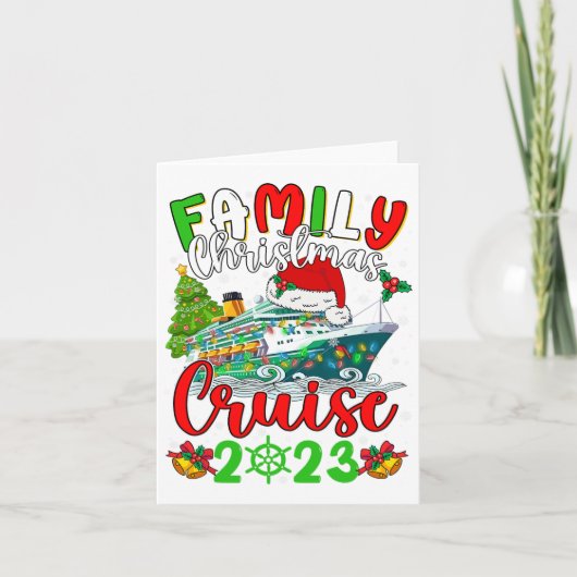 Familie Kerst Cruise Squad 2023 Xmas Funny Crui Kaart (Voorkant)
