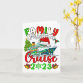 Familie Kerst Cruise Squad 2023 Xmas Funny Crui Kaart (Gele Bloem)