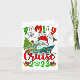 Familie Kerst Cruise Squad 2023 Xmas Funny Crui Kaart