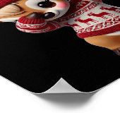 Familie Kerst Dabbing Rendier Xmas Deer Kinder G Poster (Hoek)