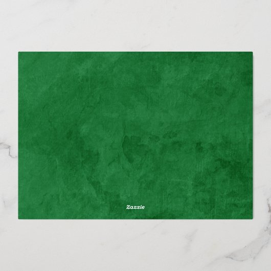 Familie Kerst Echt Folie Prettige feestdagen Kaart (Achterkant)