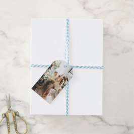 Familie Kerst Eigen Foto - Festieve Gift Tag Cadeaulabel