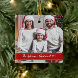Familie Kerst Foto Heirloom Ornament