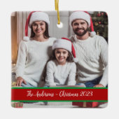 Familie Kerst Foto Heirloom Ornament (Voorkant)