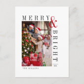 Familie Kerst Foto Kaart, Moderne Kerstkaart Feestdagenkaart (Voorkant)
