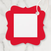 Familie kerst foto vakantie wensen scallop bedankjes labels (Achterkant)