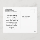 Familie Kerst foto's rustiek briefkaart (Achterkant)