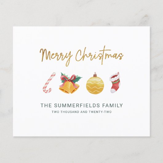 Familie Kerst Fun Feestdagen Kaart (Voorkant)