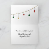 Familie Kerst Gepersonaliseerde Kaart (Binnen)