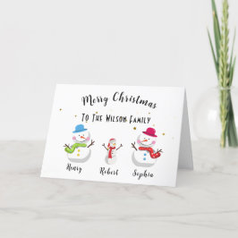 Familie Kerst Gepersonaliseerde Kaart