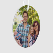 Familie Kerst Gepersonaliseerde Kerst Ornament (voorkant)