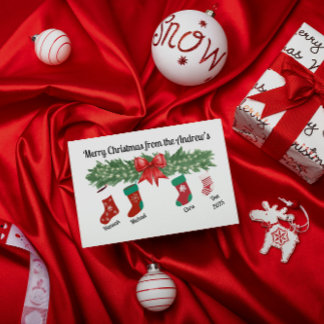 Familie Kerst Kaart - Baby Aankondiging