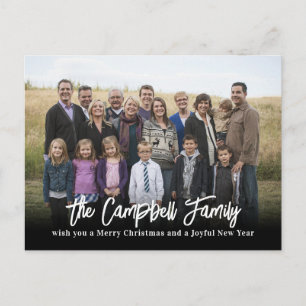 Familie Kerst Kaart Foto Vakantie Postkaart