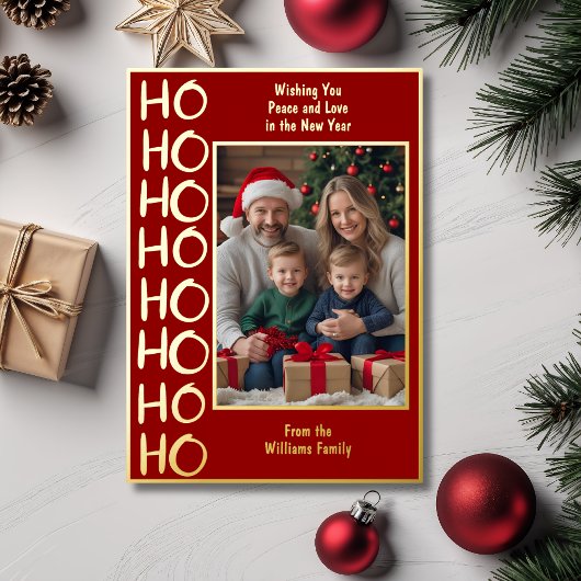 Familie Kerst Kaarten 2 Foto's Vakantie wensen