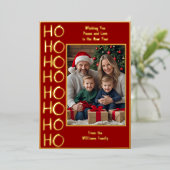 Familie Kerst Kaarten 2 Foto's Vakantie wensen (Staand Voorkant)