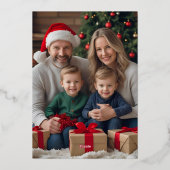 Familie Kerst Kaarten 2 Foto's Vakantie wensen (Achterkant)