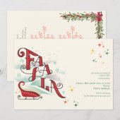 Familie Kerst Karaoke 24 Kerk Carols Service Kaart (Voorkant / Achterkant)