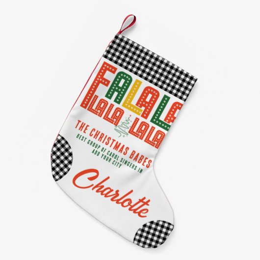 Familie Kerst Karaoke Carols Koor Groep Kleine Kerstsok (Voorkant (Hangend))