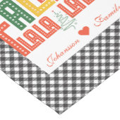 Familie Kerst Karaoke Carols Koor Groep Medium Tafelloper (Hoek)