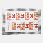 Familie Kerst Karaoke Carols Koor Groep Theedoek (Horizontaal)