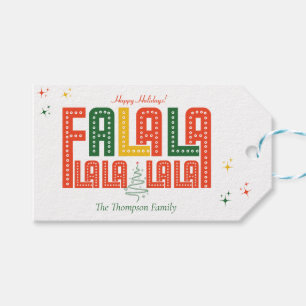 Familie Kerst Karaoke Kerk Carols Service Cadeaulabel
