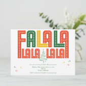 Familie Kerst Karaoke Kerk Carols Service Kaart (Staand voorkant)