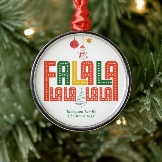 Familie Kerst Karaoke Kerk Carols Service Metalen Ornament (Boom)