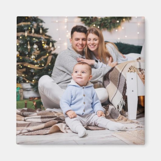 Familie Kerst Kousvuller Magneet (Voorkant)