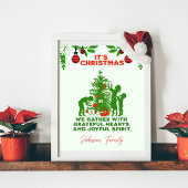 Familie Kerst Magie Gepersonaliseerde Groet Poster