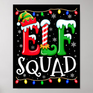 Familie Kerst Matching Pyjama's Elf Xmas Squad  Poster