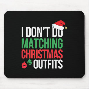 Familie Kerst Pyjama Ik doe niet Bijpassend Christ Muismat