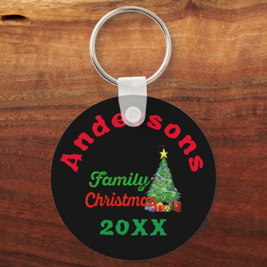 Familie Kerst Sleutelhanger - Custom Stocking Stuf (Achterkant)